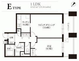 勝どきレジデンス 1006 間取り図