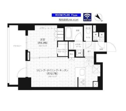 ステージグランデ台東根岸アジールコート 5階 間取り図