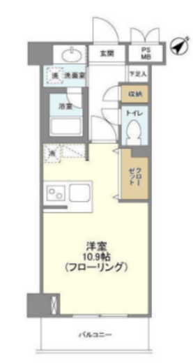 アンビエンテ横浜鴨居 208 間取り図
