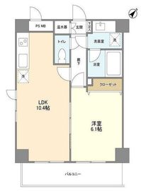 アンビエンテ横浜鴨居 401 間取り図