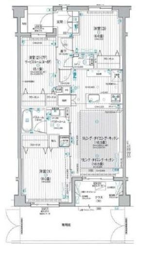 パレステージ山手石川町 6階 間取り図