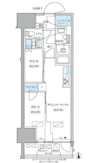 パークアクシス品川天王洲アイル 310 間取り図