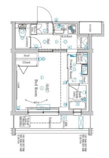 ラフィスタ元町Ⅰ 304 間取り図