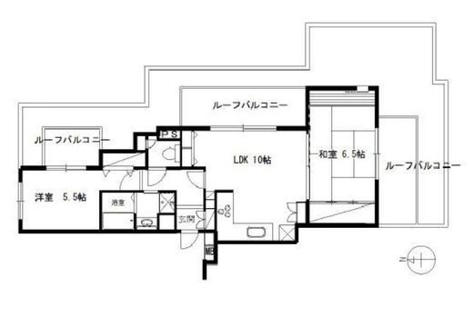 パークノヴァ目黒不動前 4階 間取り図