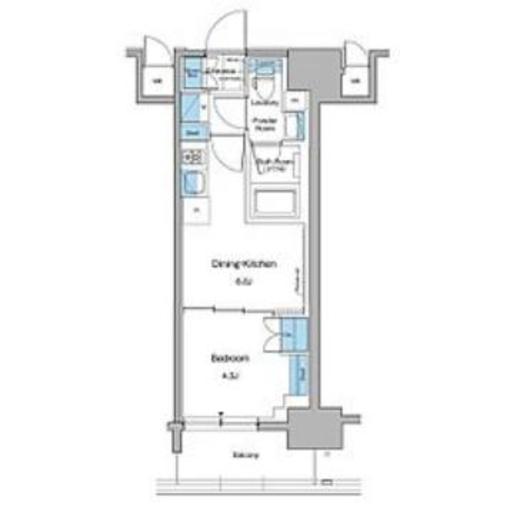 ルフォンプログレ秋葉原マークス 1205 間取り図