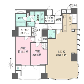 三田ガーデンヒルズ PARK MANSION 6階 間取り図