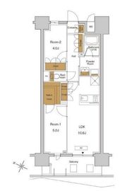 RJRプレシア東十条ガーデン 608 間取り図
