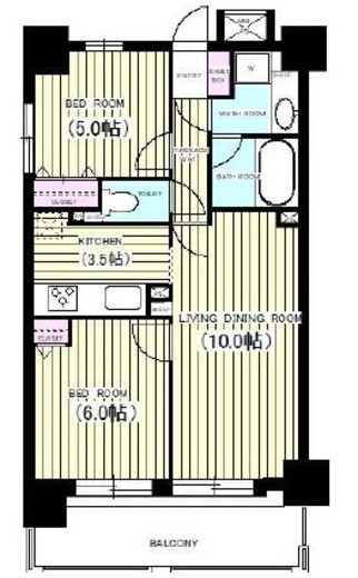 ライオンズマンション西麻布シティ 2階 間取り図