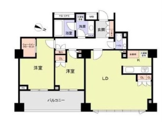 グランスイート広尾 5階 間取り図