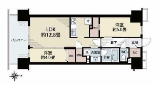 エクセレントシティ本厚木駅前 6階 間取り図