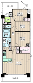 グレーシア横浜小机 4階 間取り図