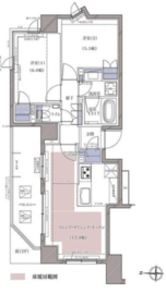 ディームス横濱青木町 401 間取り図