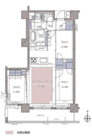 ディームス横濱青木町 405 間取り図