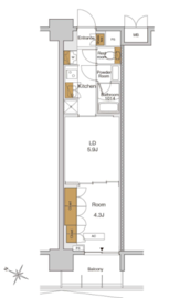 RJRプレシア東十条ガーデン 406 間取り図