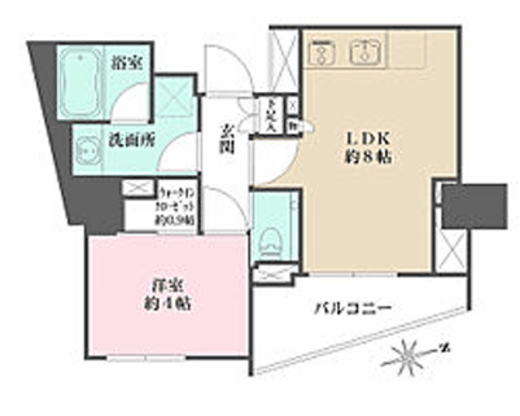 ザ・パークワンズ山吹神楽坂 7階 間取り図