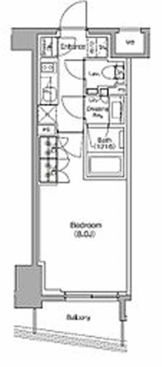 ザ・パークハビオ中野新橋 206 間取り図