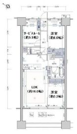 クリオレジダンス横濱ベイサイド 9階 間取り図