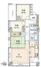 ライオンズステーションプラザセンター南 8階 間取り図