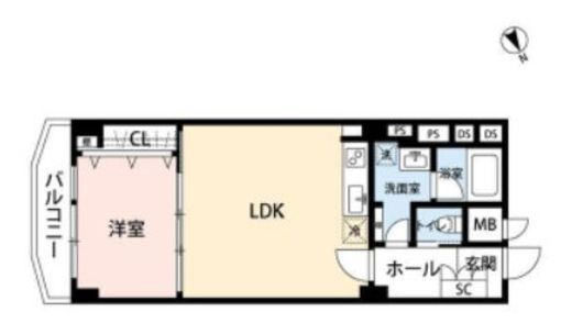 秀和高輪レジデンス 2階 間取り図