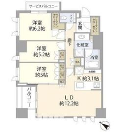 ディアナコート日本橋浜町 7階 間取り図