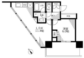 ブリリアタワー浜離宮 6階 間取り図