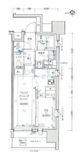 クリオラベルヴィ川崎南幸町 13階 間取り図