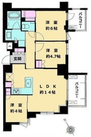プレシス都立大学 4階 間取り図