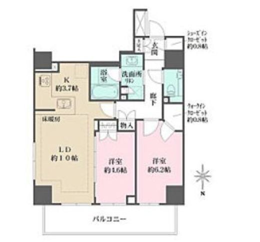 グレーシアタワー三鷹 8階 間取り図