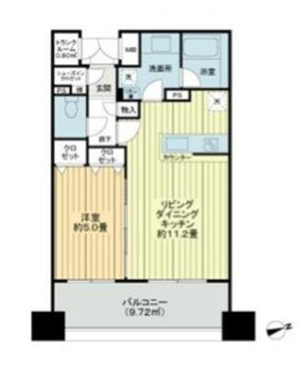 ラ・コスタ横浜山下公園 7階 間取り図