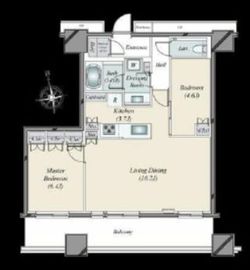 WORLD TOWER RESIDENCE 40階 間取り図