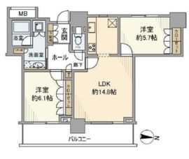 ウエルタワー深川 27階 間取り図