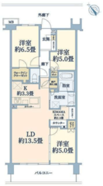 オーベル戸塚 4階 間取り図
