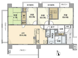 プラウド藤沢イースト 3階 間取り図