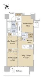 シティハウス巣鴨 10階 間取り図