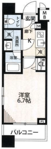 エル・グランジュテ横濱 4階 間取り図