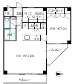 星和代々木ハイツ 6階 間取り図