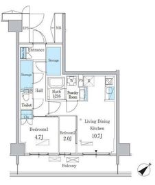 パークアクシス品川南大井パークフロント 821 間取り図
