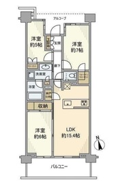 プラウド鎌倉岩瀬 3階 間取り図