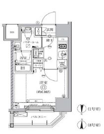 QUALITAS南大井 (クオリタス南大井) 808 間取り図