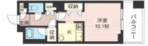 レジデンスシャルマン月島 911 間取り図