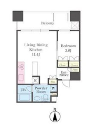 HARUMI FLAG SEA VILLAGE (晴海フラッグ シーヴィレッジ) 1104 間取り図