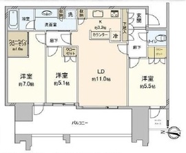 スカイズタワー＆ガーデン 22階 間取り図