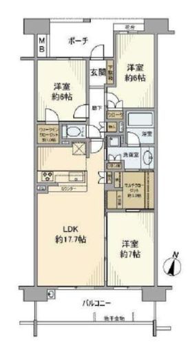 パークシティLaLa横浜 4階 間取り図