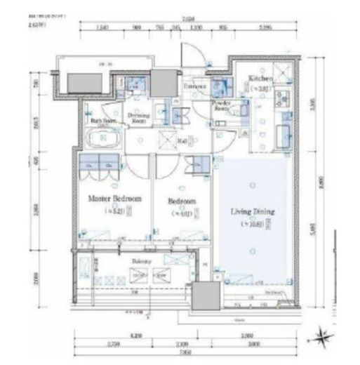 クラッシィタワー新宿御苑 6階 間取り図