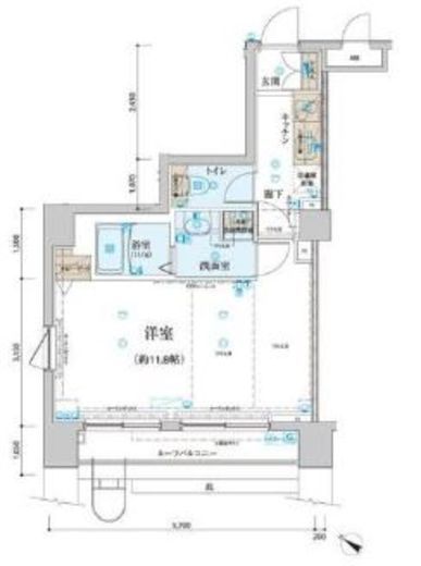 リヴシティ関内 7階 間取り図