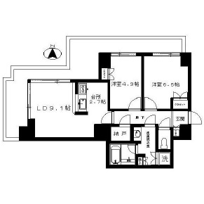 イーストコモンズ清澄白河フロントタワー 8階 間取り図