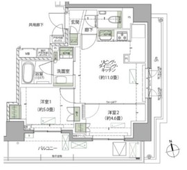 ザ・パークハウス松戸本町 4階 間取り図