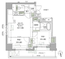 ザ・パークハウス松戸本町 2階 間取り図