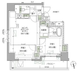 ザ・パークハウス松戸本町 5階 間取り図