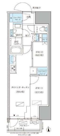 パークアクシス品川天王洲アイル 313 間取り図